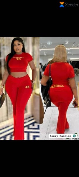 Ensemble rouge décontracté