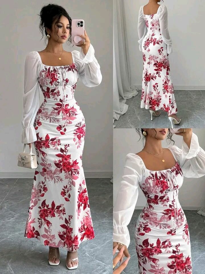 Robe longue florale élégante
