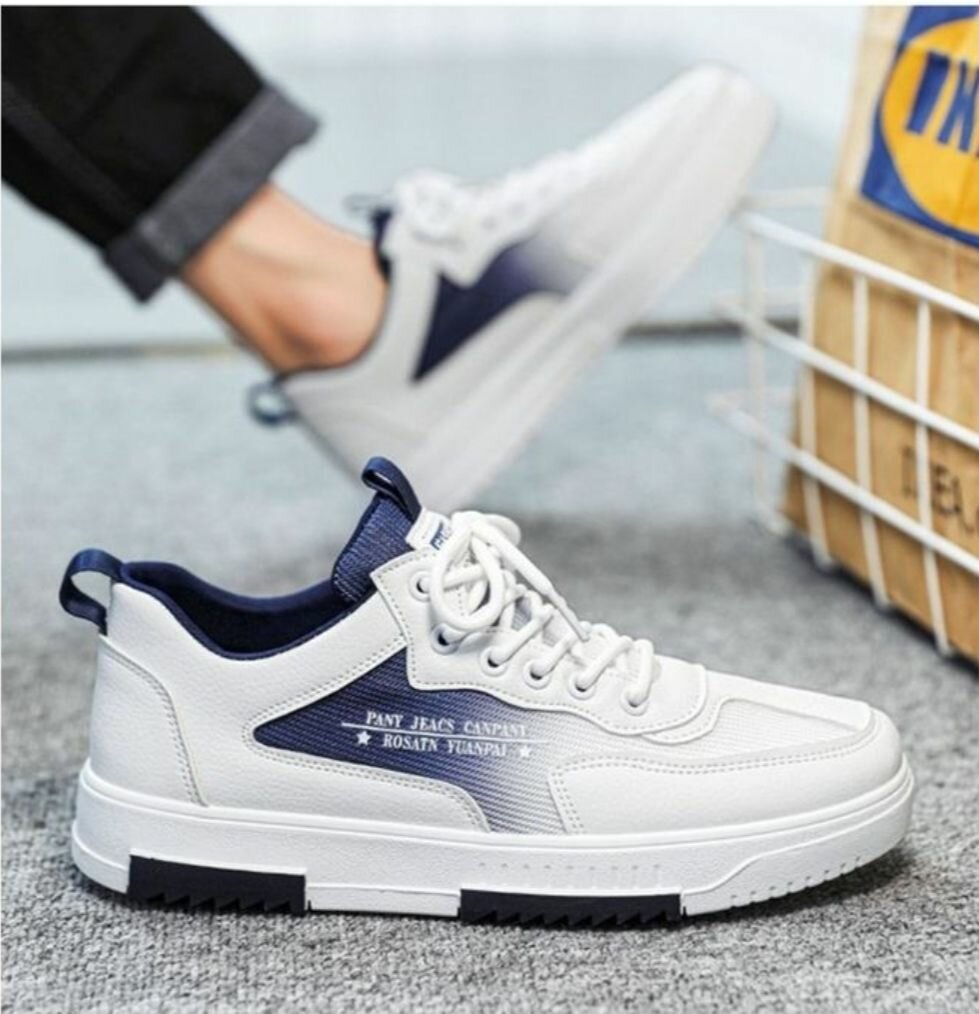 Baskets blanches casual hommes