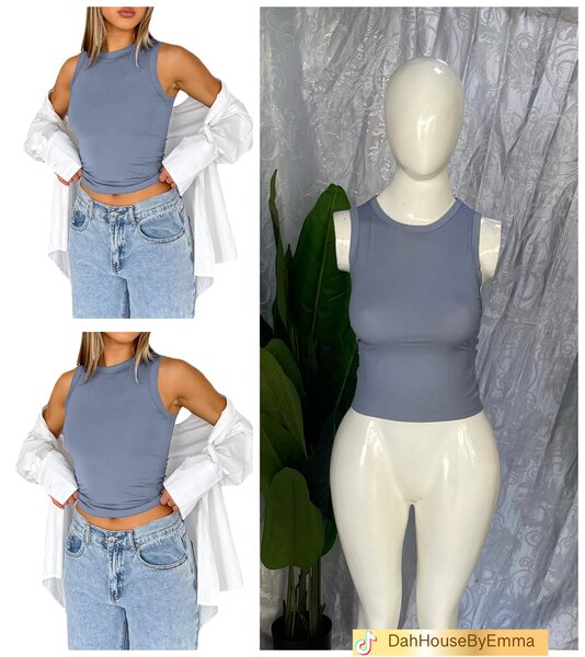 Débardeur Femme Bleu Casual