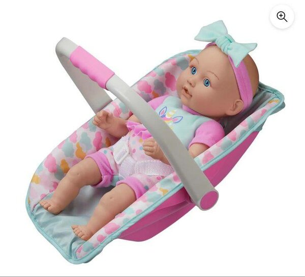 Poupée Bébé avec Chaise Portable