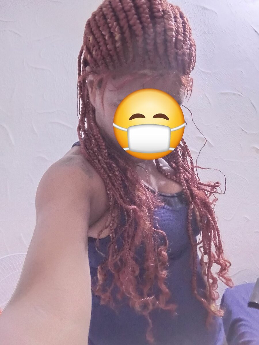 Perruque natte sans colle