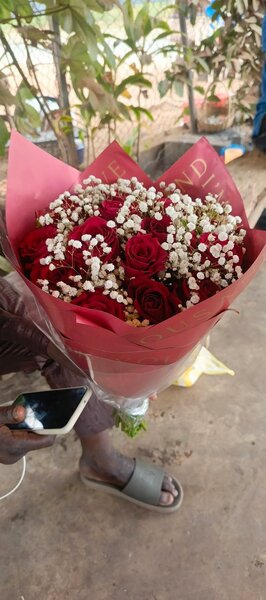 Bouquet romantique de roses rouges
