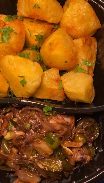 Pomme de terres sautées poulet