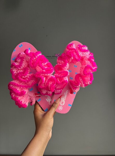 Tongs crochet colorées tendance