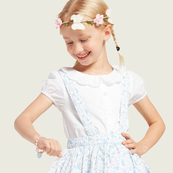 Chemisier À Col Claudine - Blanc - Eligo