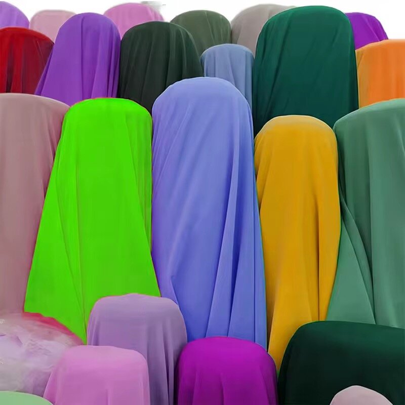 Tissus en mousseline multicolore