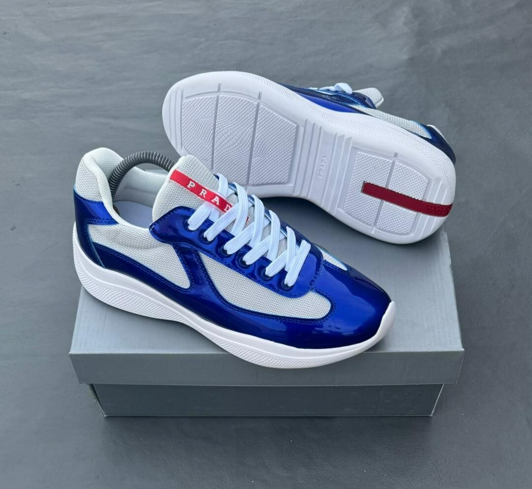 Baskets Prada bleu homme