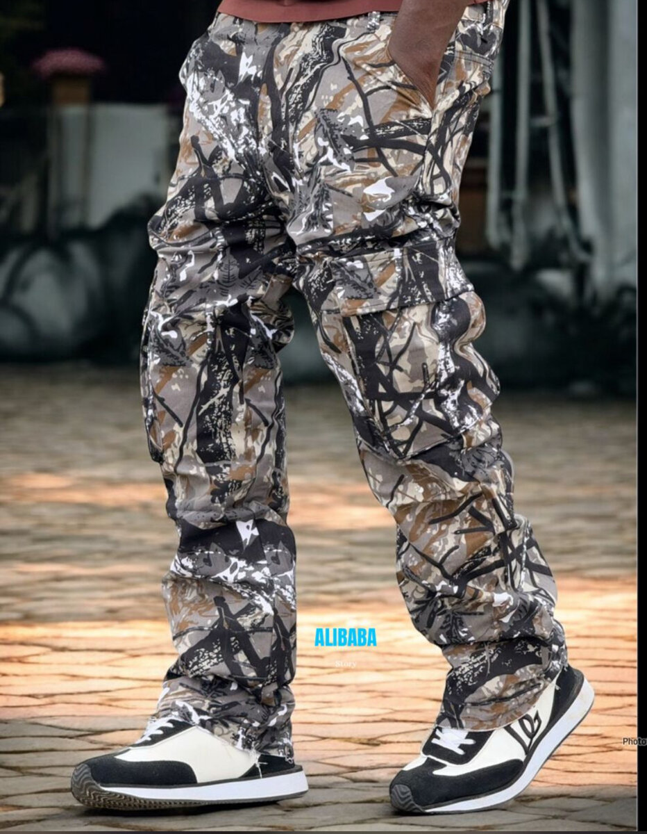 Pantalon cargo camouflage homme