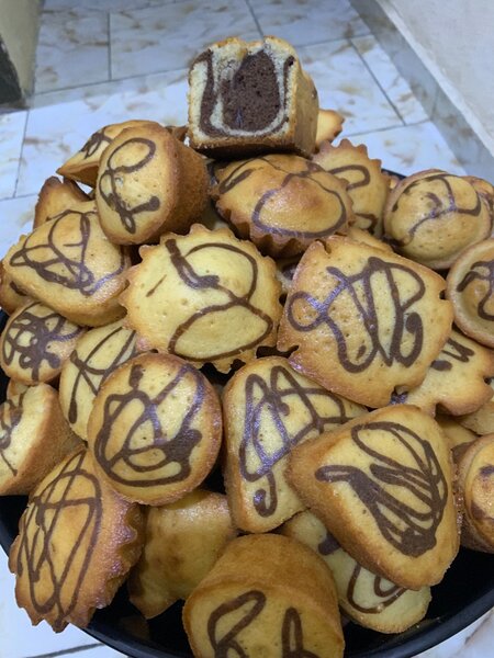 Madeleines marbrées chocolat