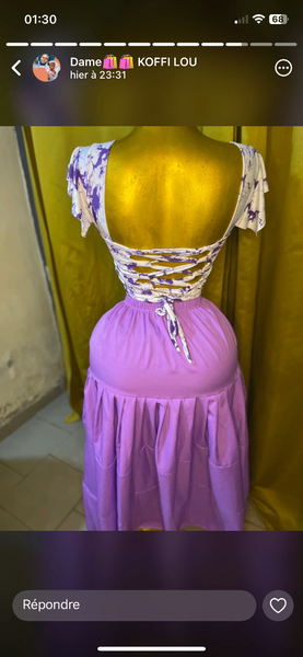 Robe chic imprimée colorée