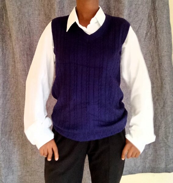 Gilet bleu élégant homme