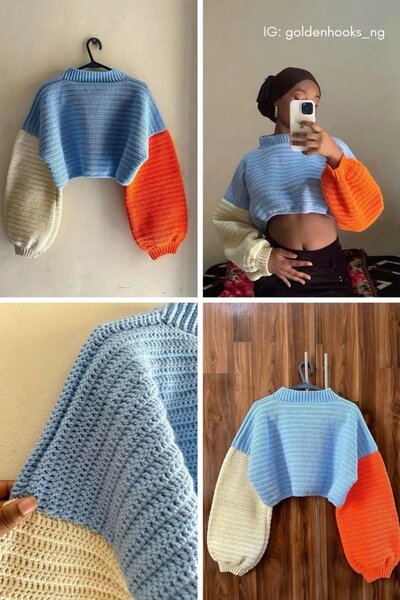 Pulls en crochet colorés