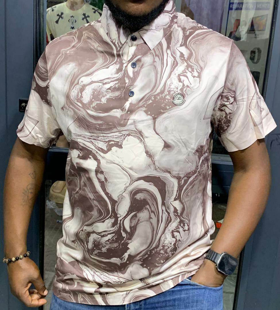 Chemise Homme Imprimé Marbré