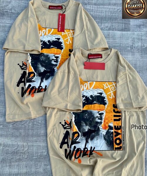 T-shirt artistique unisexe