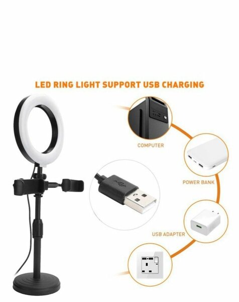 6 Ring-Light téléphone selfie support