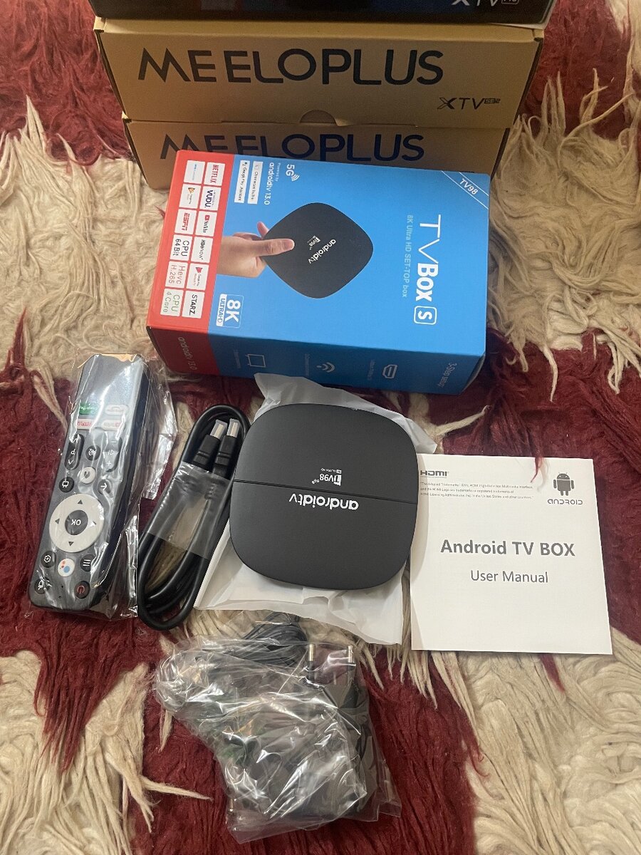 Android TV TV98ATV TV BOX 2.4G/5G double bande Wifi H313 Sup