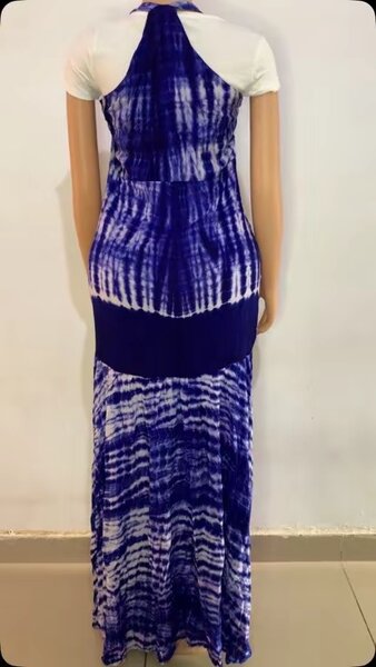 Robe Maxi Bohème Bleu Femme