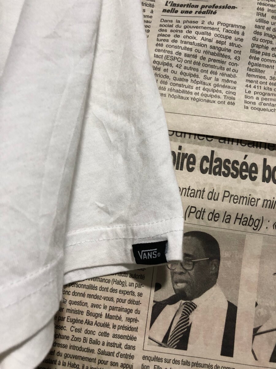 T-shirt blanc VANS unisexe