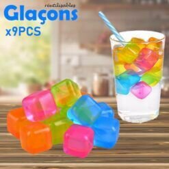 Glaçons Réutilisables Colorés 9PCS