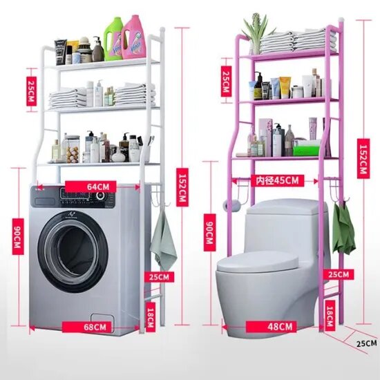 Étagère pour machine a laver et toilette