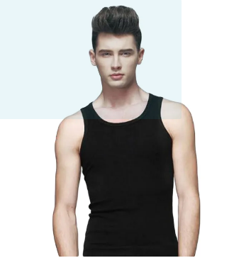 Pack Of 3- Al-Qaim Men'S Black 100 % Combed Cotton Sando vest