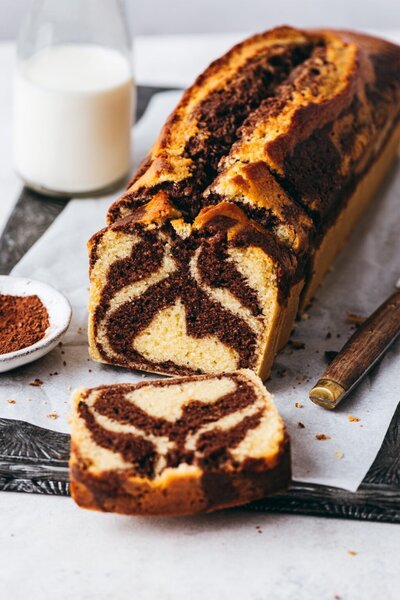 Barre de cake marbré