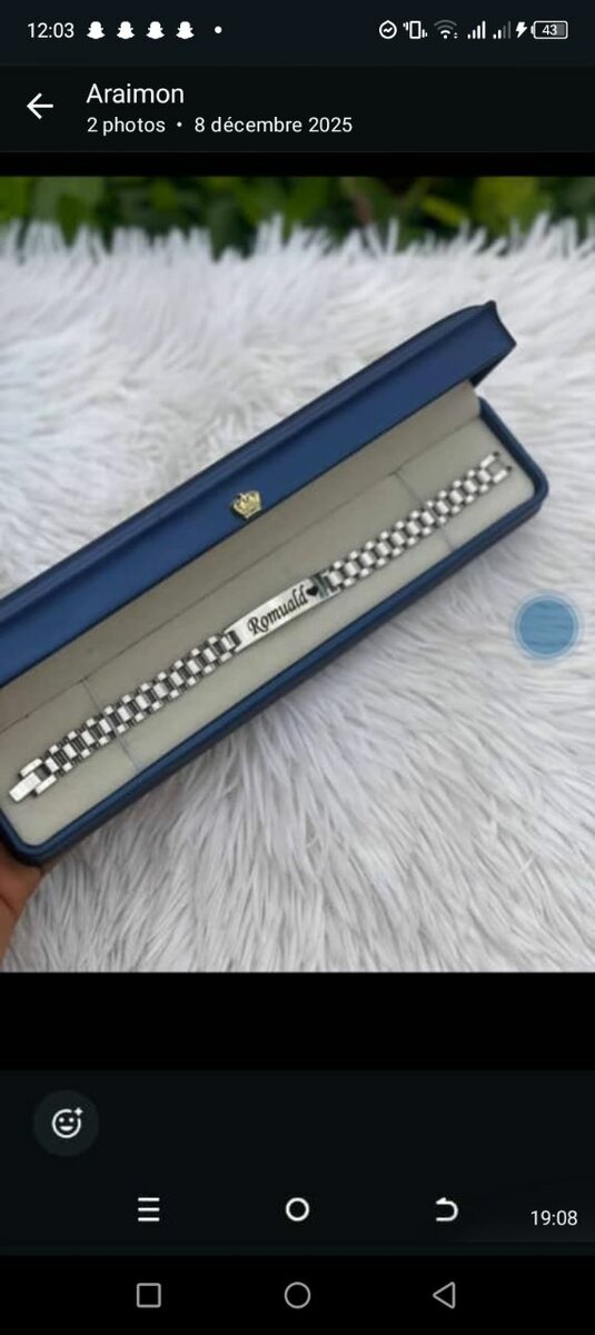 Bracelet chaîne massif personnalisé