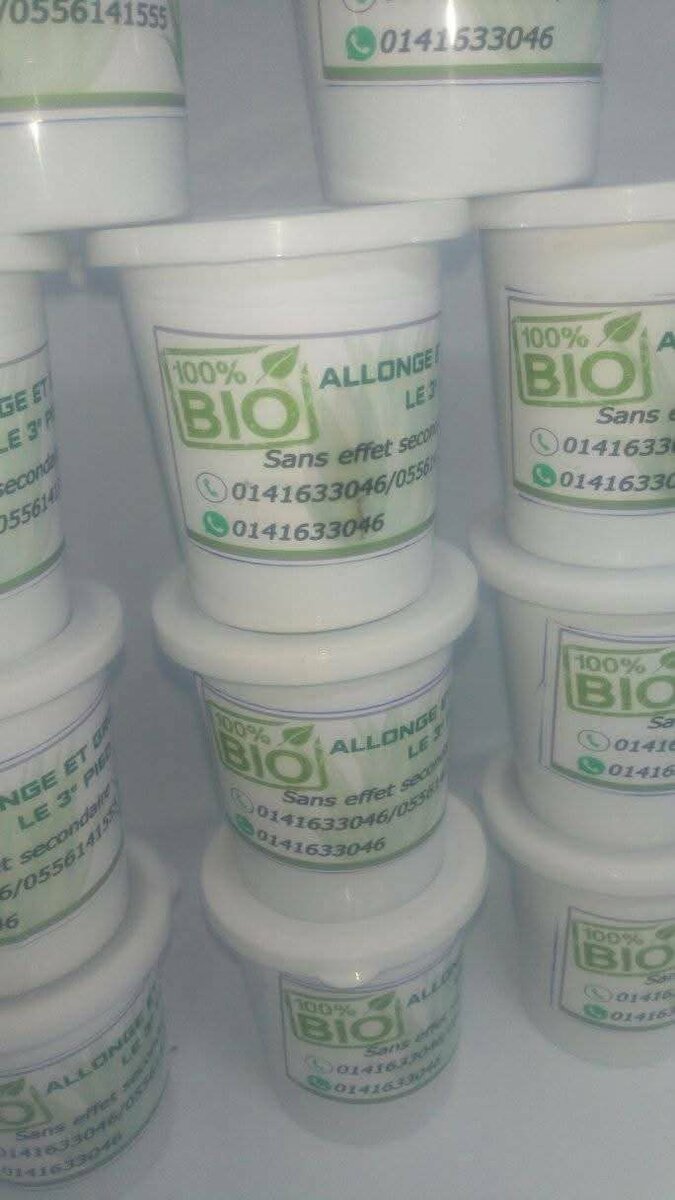 Crème bio pour agrandissement