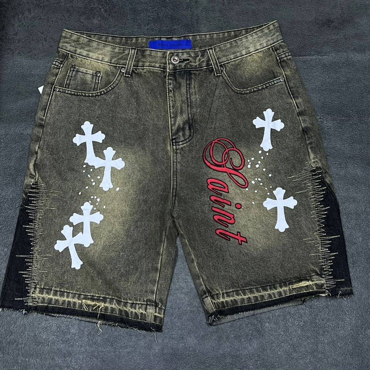 Shorts en jean imprimés tendance