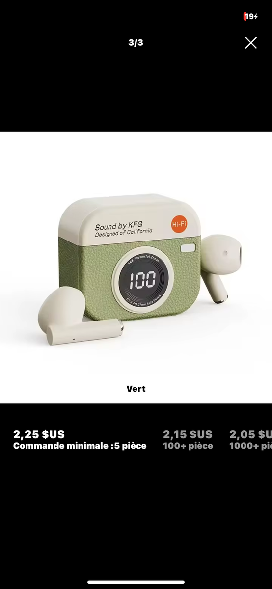 Écouteurs Bluetooth Design Rétro