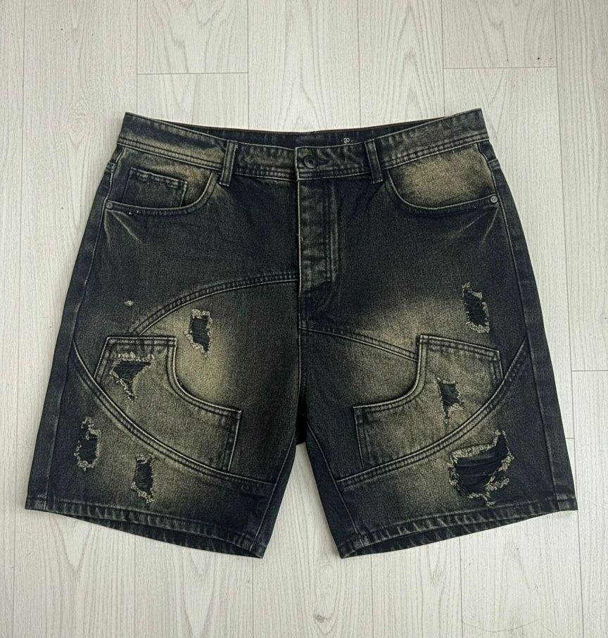 Shorts en jean délavé