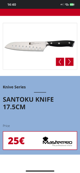 MasterPro Santoku Knife