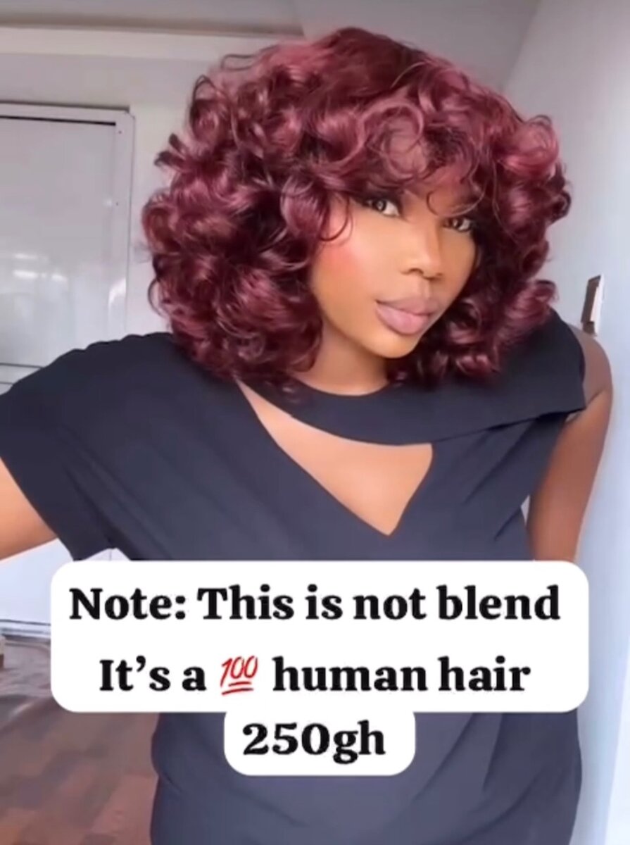 Human hair short curl