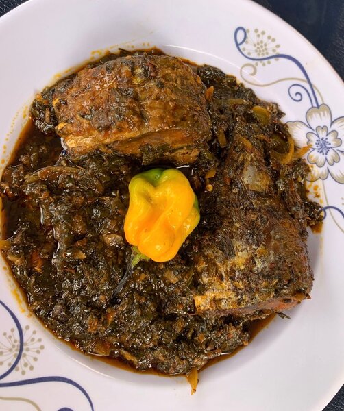 Riz et Sauce épinard