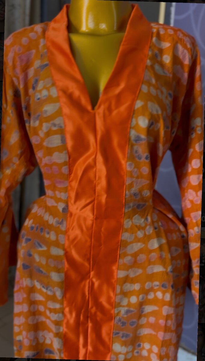 Kimono en soie coloré