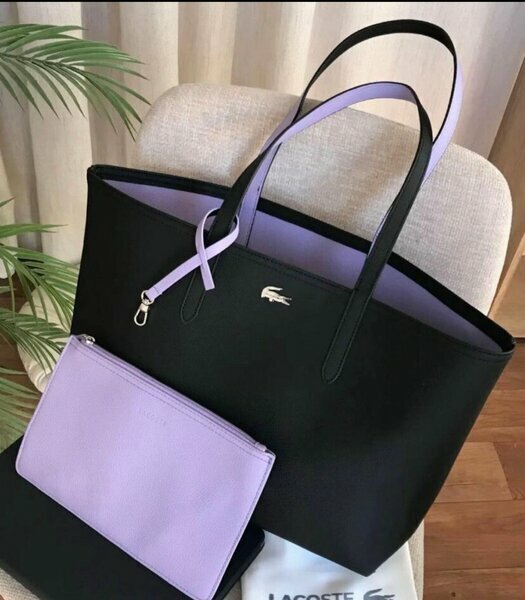 Sac cabas Lacoste noir et violet