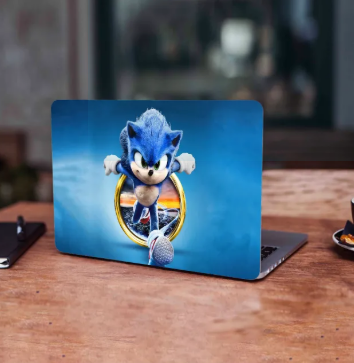Sonic The Hedgehog Laptop back cover / skin / sticker for girls / boys - Vinyl Sticker Decal - For All Laptops - Sizes 13 13.3 14.6 15 15.4 15.6 inches Laptop
