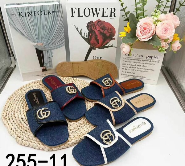 Mules en jean bleu pour femme