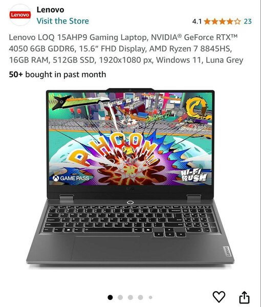A MONTH USED 2023 15 LENEVO LOQ 13TH GEN CORE i7/16GB RAM/5