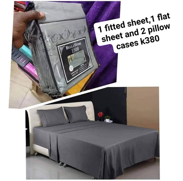 Set of beautiful bed linen in one color black