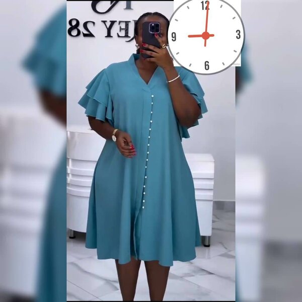 Robe ample à volants élégante