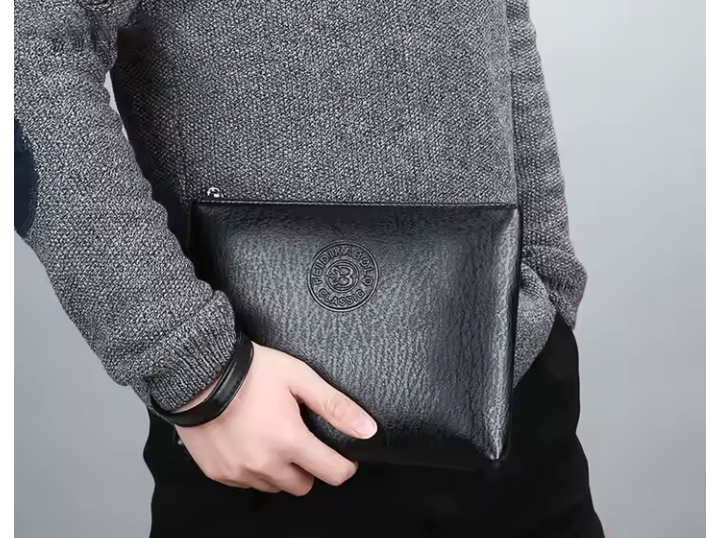 Leather Purse Lady Envelope Pouch New Business Men's Handbag