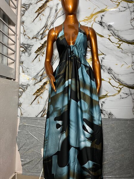 Robe longue imprimée élégante