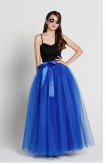 Women Maxi Full Tulle Skirt Floor Length Tulle Skirt Evening Skirt Gowns,  ( Fabric Net) ( Only Skirt)