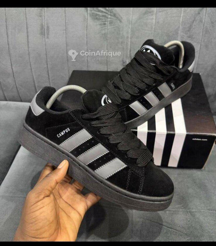 Baskets Campus noires homme