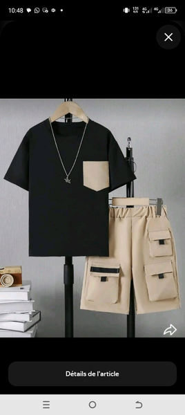 Ensemble T-shirt et Shorts Homme