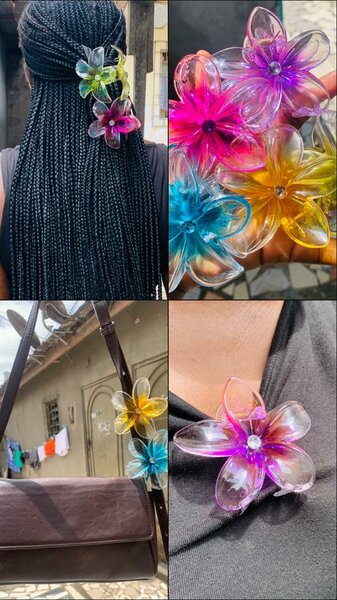 Pince à cheveux fleurs