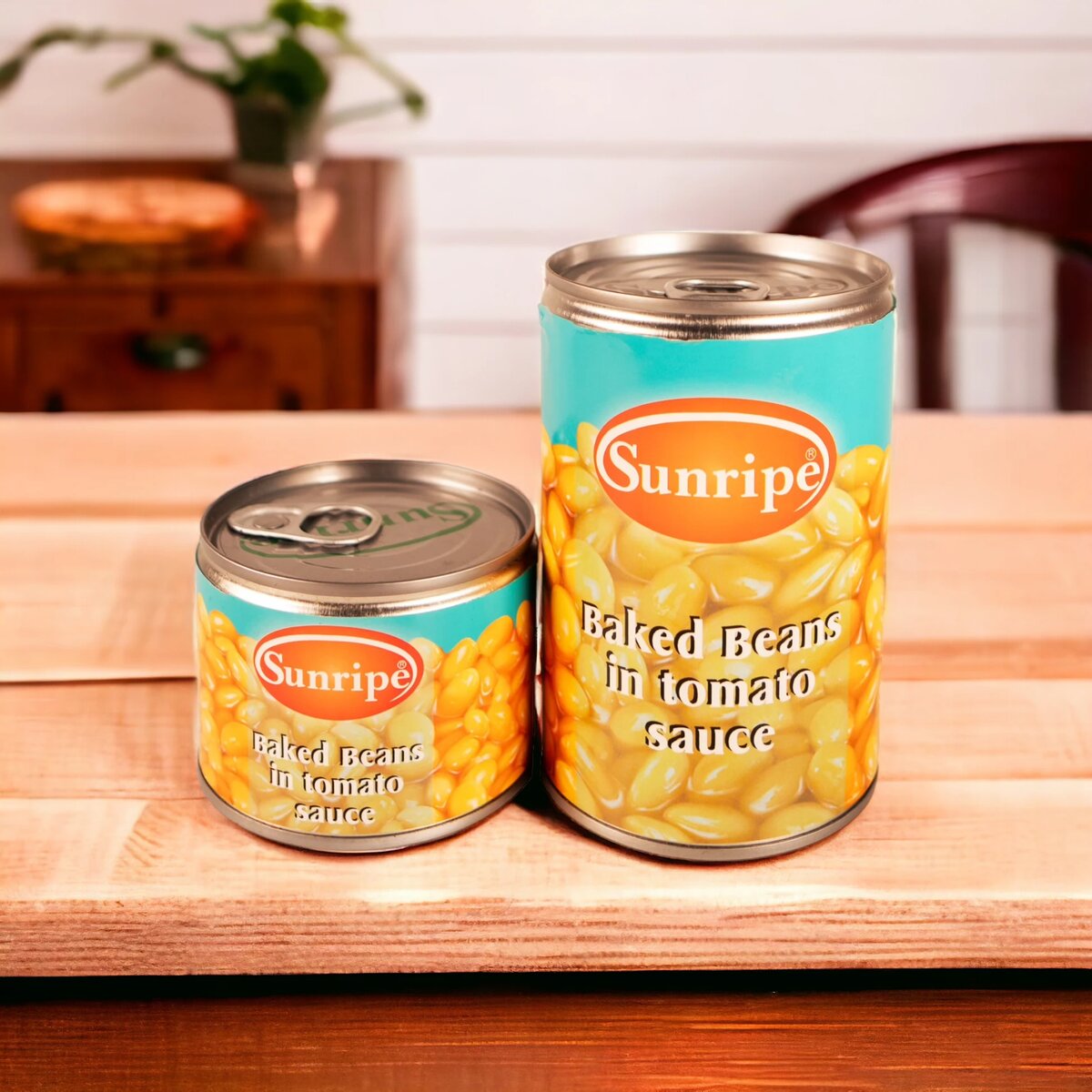 Sweet corn, green peas and baked beans