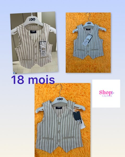Gilet Enfant Rayé Élegant